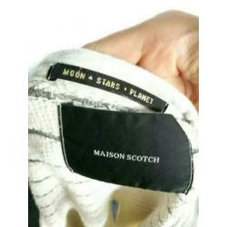 Maison Scotch sweater trui 1 S 36 Ecru Streep Grijs