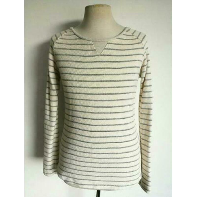 Maison Scotch sweater trui 1 S 36 Ecru Streep Grijs