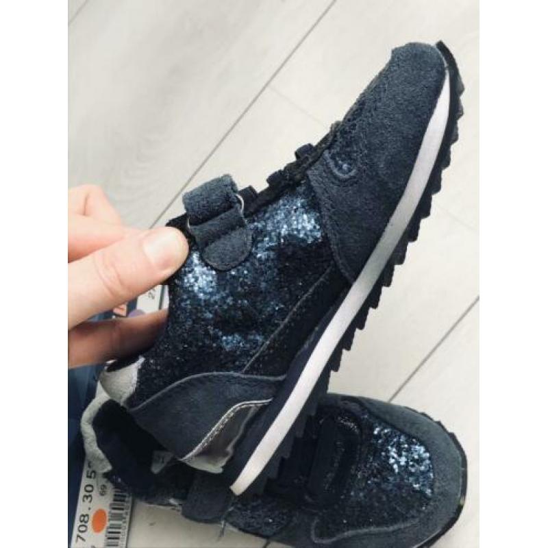 Little David nieuwe donkerblauwe glitter sneaker maat 27