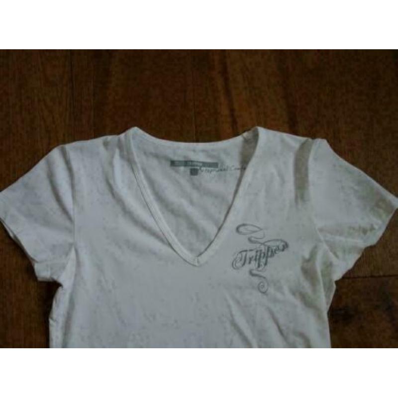 2208 gloednieuw zwart en wit T-shirt TRIPPER; Mt=L