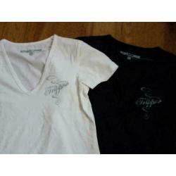 2208 gloednieuw zwart en wit T-shirt TRIPPER; Mt=L