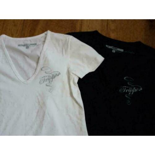 2208 gloednieuw zwart en wit T-shirt TRIPPER; Mt=L