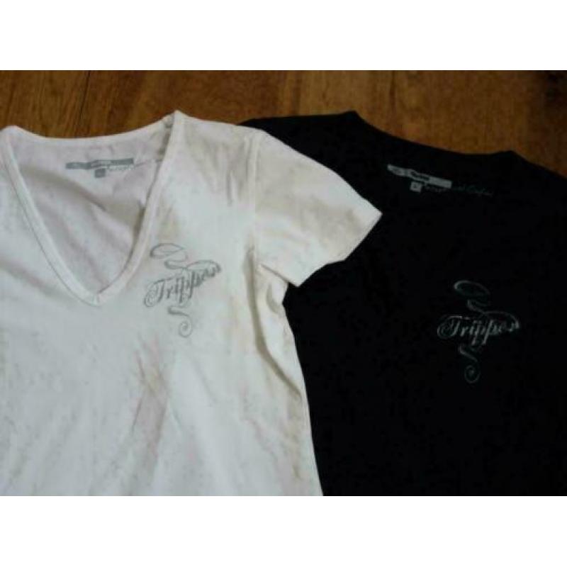 2208 gloednieuw zwart en wit T-shirt TRIPPER; Mt=L