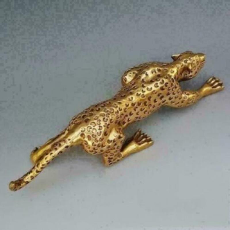 Koper Beeld Tijger 40 cm Luipaard Leeuw Panter Jaguar 1.2 KG