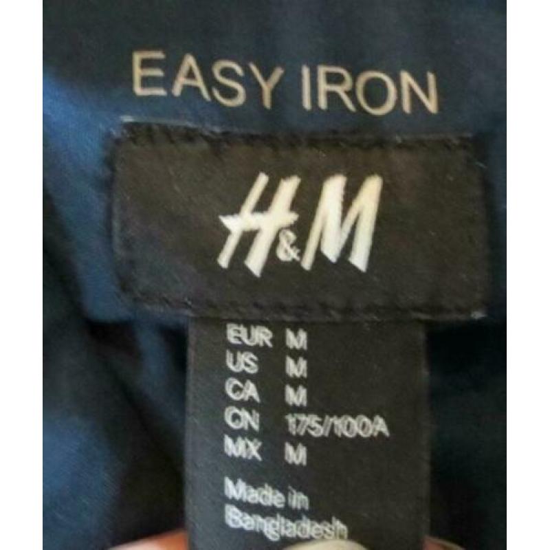 blauw easy iron overhemd maat M