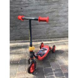 Step met drie wielen en twee wieler loop scooter te koop