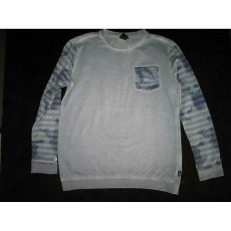 Mooie oil dye blauwe MITCH sweater maat 152.