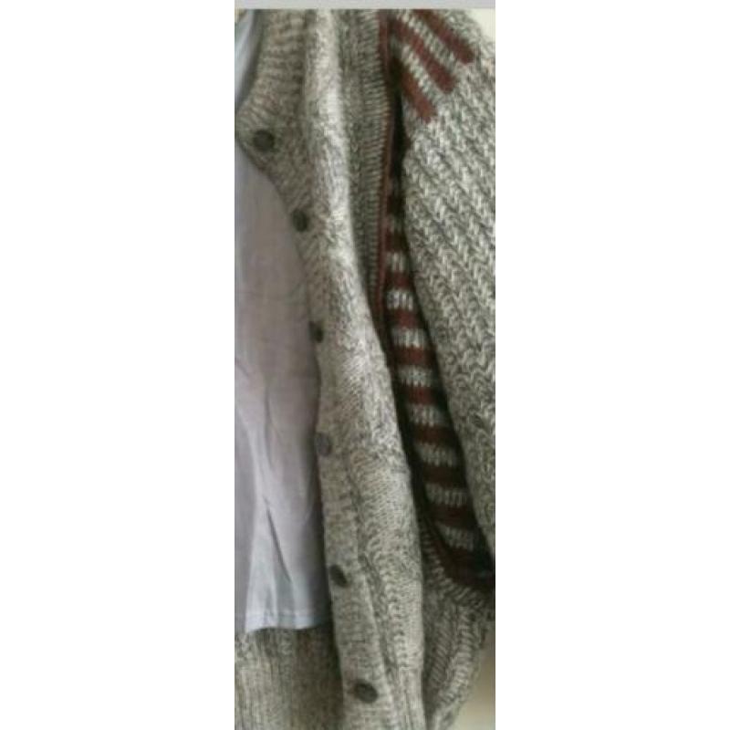Nieuw grijs bruin warm vest maat XXL