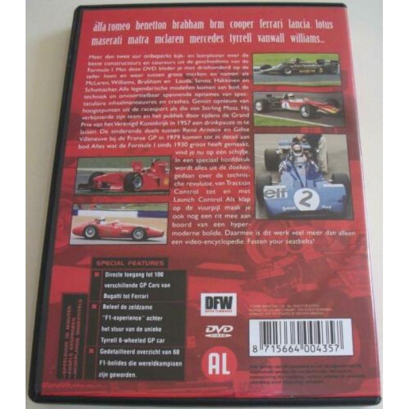 Dvd *** THE WORLD'S GREATEST F1 CARS *** Bugatti tot Ferrari