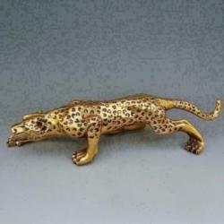 Koper Beeld Tijger 40 cm Luipaard Leeuw Panter Jaguar 1.2 KG
