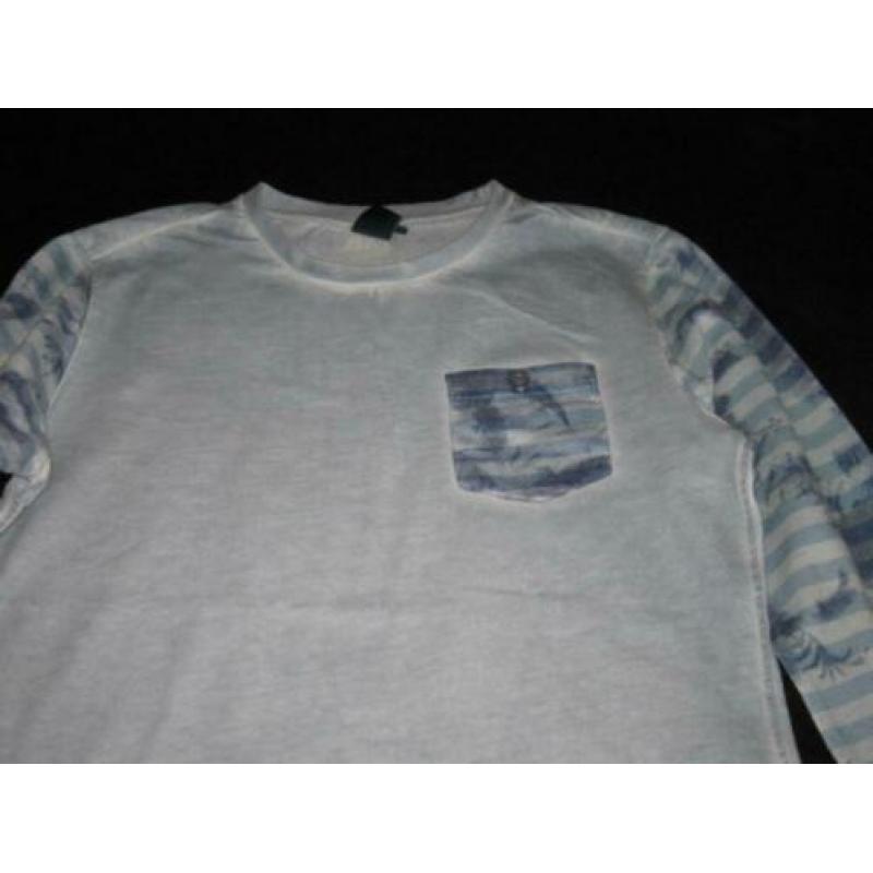 Mooie oil dye blauwe MITCH sweater maat 152.