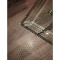Glazen salon tafel 80x120