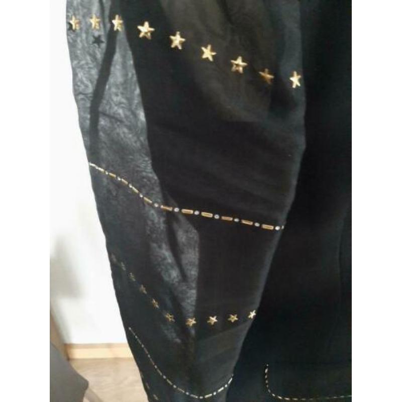 Vintage zwart jasje met gouden details. Merk Caché, maat 12