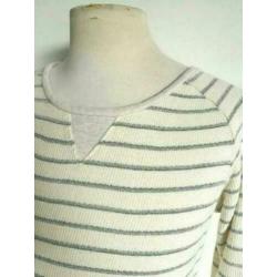 Maison Scotch sweater trui 1 S 36 Ecru Streep Grijs