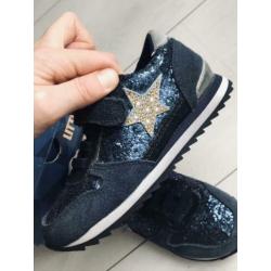 Little David nieuwe donkerblauwe glitter sneaker maat 27