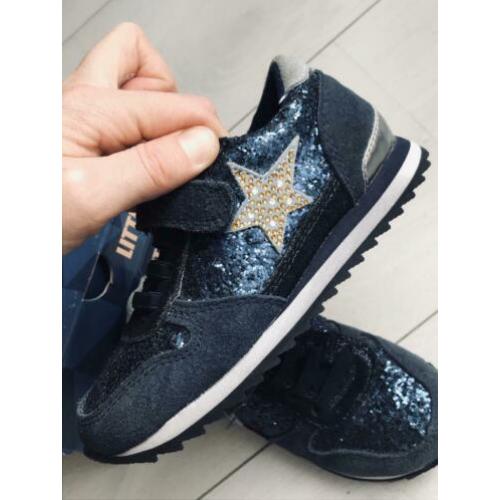 Little David nieuwe donkerblauwe glitter sneaker maat 27