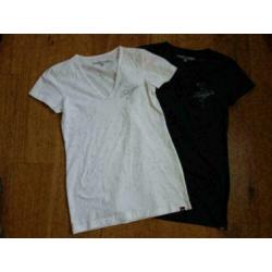 2208 gloednieuw zwart en wit T-shirt TRIPPER; Mt=L