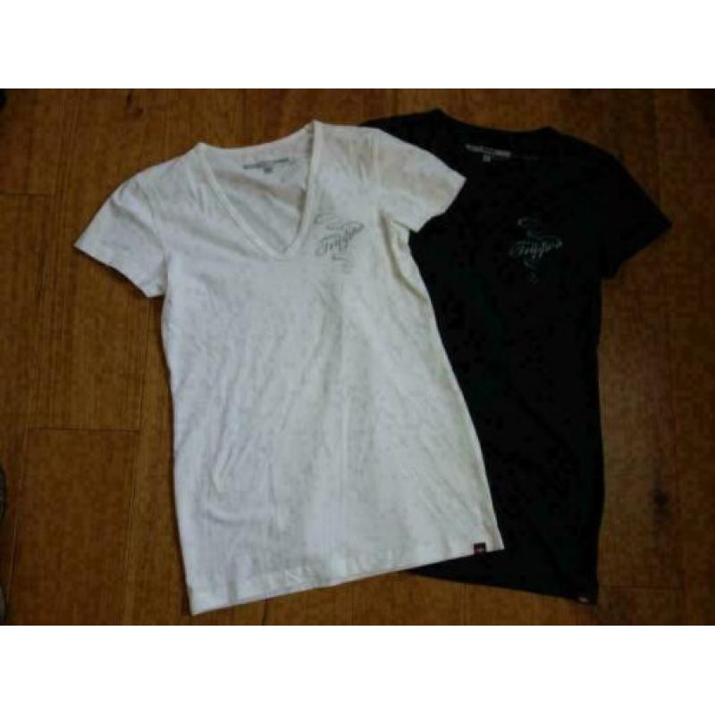 2208 gloednieuw zwart en wit T-shirt TRIPPER; Mt=L