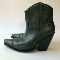 Sendra, ZGAN, groene, leren laarzen, maat 40