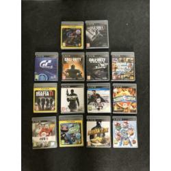 PS3 + 3 controllers en 14 spellen