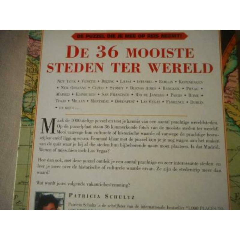 Legpuzzel 1000 stukjes / De 36 mooiste steden ter wereld