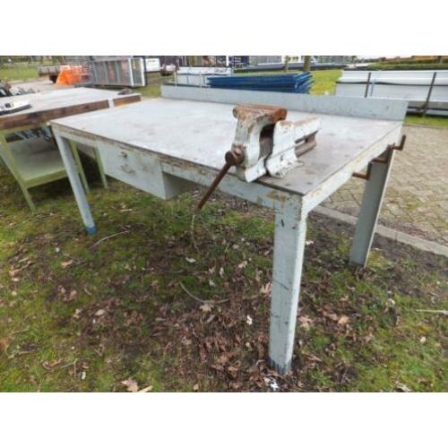Werkbank alu. blad, lade, Heuer Front bankschroef (a33)15