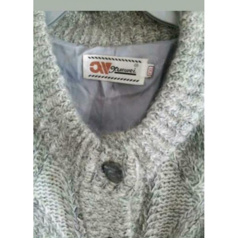 Nieuw grijs bruin warm vest maat XXL