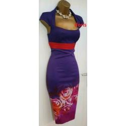 hele mooie Karen Millen satijn signature jurk maat 10/38 bie