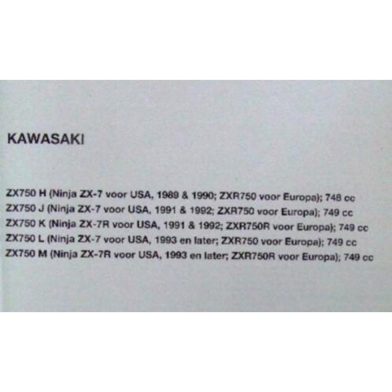 Kawasaki ZX750 + Ninja (Nederlands) gratis verzenden NL + BE