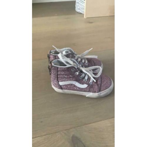 *** vans roze glitter maat 23.5 kinder schoenen gympen ***