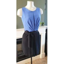 ZGAN lavendel zwart Steps jurk jurkje pencil dress 34 XS