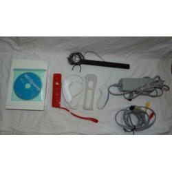 Witte Nintendo Wii met kabels, 1 controller/nunchuck en spel