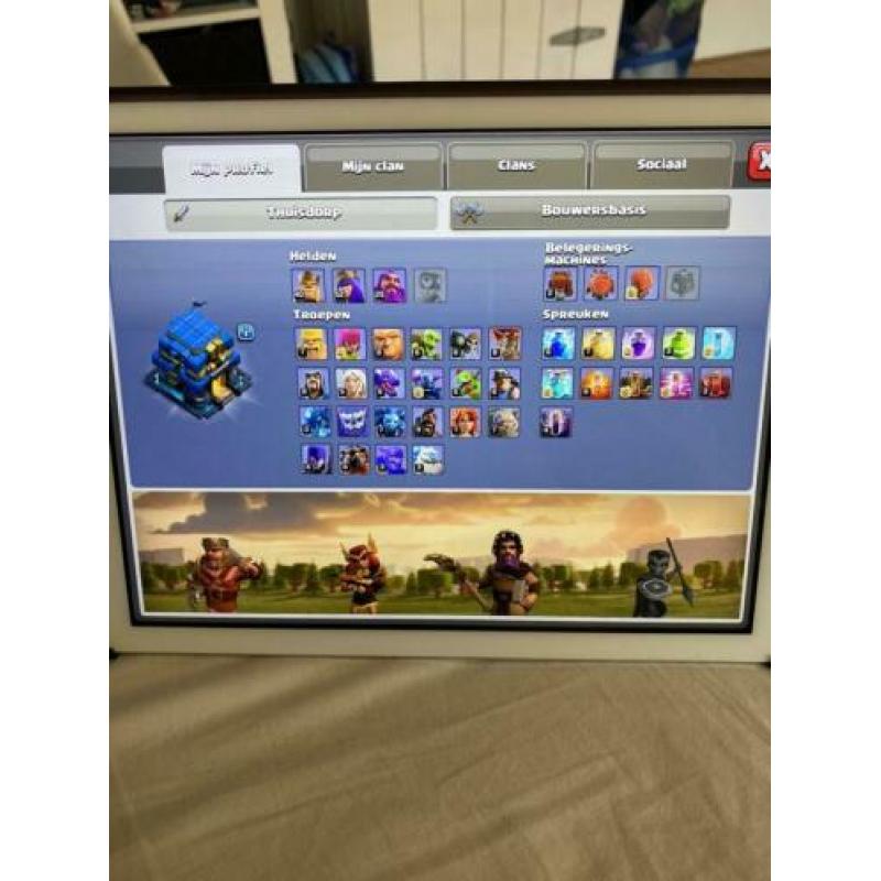 Clash of clans account th12 witte muren en hoge troepen