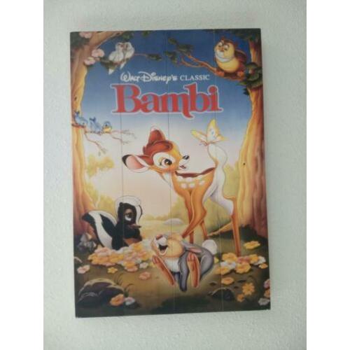 Bambi filmposter op canvas