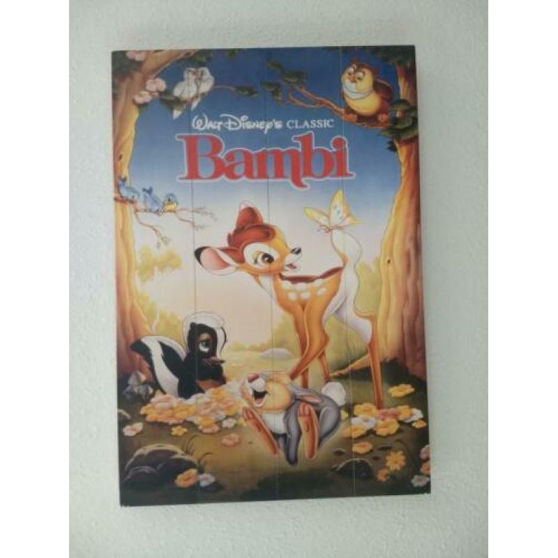 Bambi filmposter op canvas