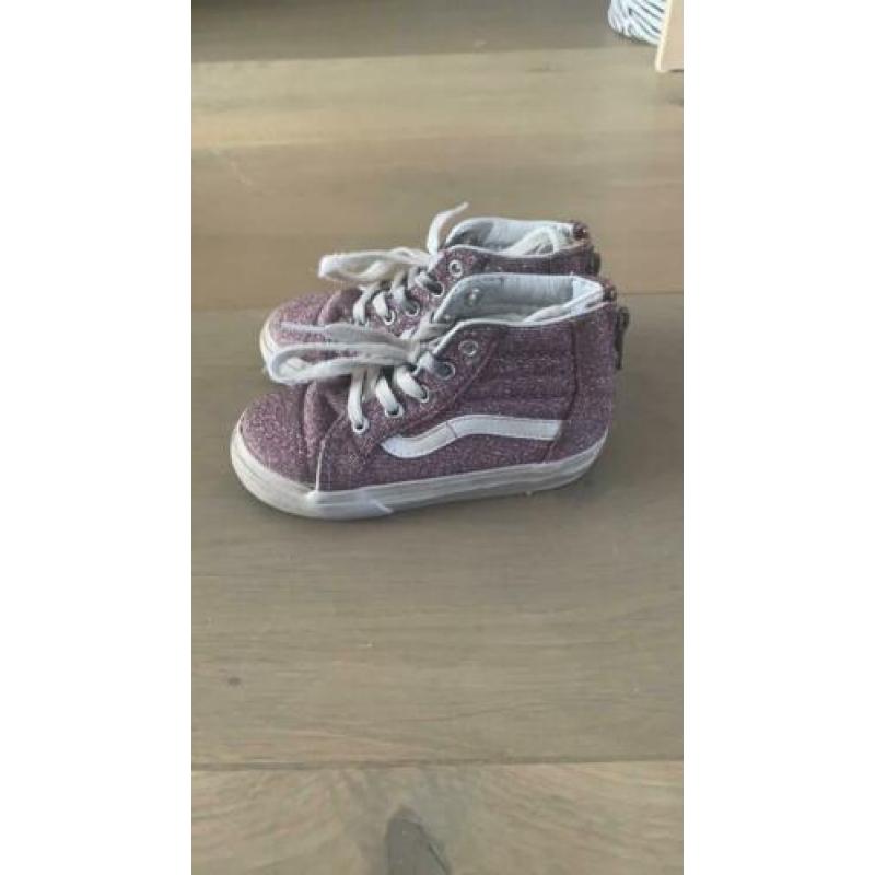 *** vans roze glitter maat 23.5 kinder schoenen gympen ***