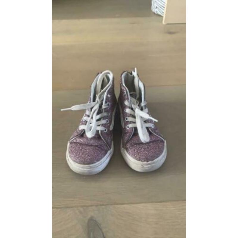 *** vans roze glitter maat 23.5 kinder schoenen gympen ***