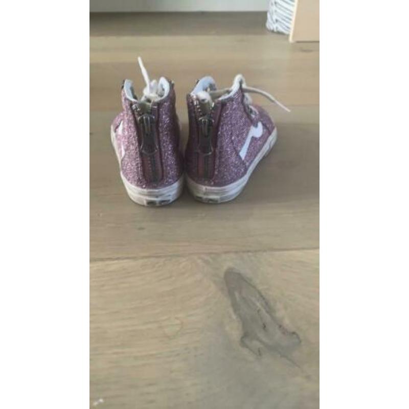 *** vans roze glitter maat 23.5 kinder schoenen gympen ***
