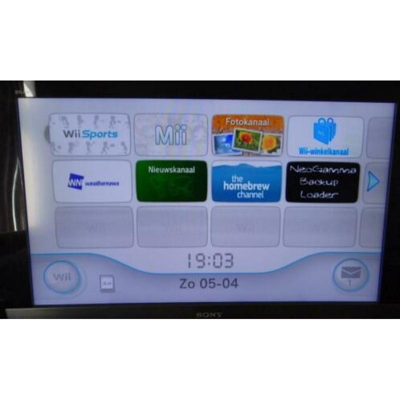 Witte Nintendo Wii met kabels, 1 controller/nunchuck en spel