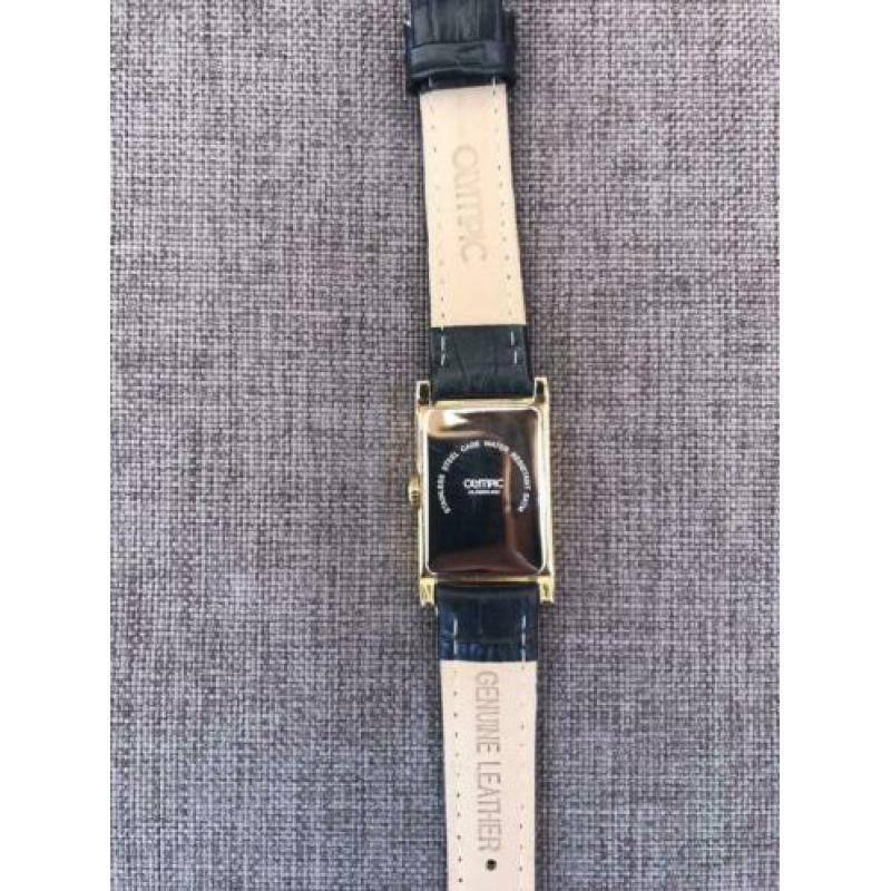 Olympic OL89DDL008 Horloge - Leer - Zwart