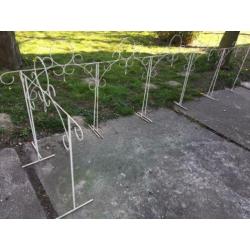 Brocante smeedijzer hekwerk 58 stuks van 102 x 102cm elk