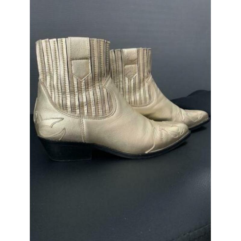 Gouden cowboylaarsjes Leer mt 40 van DWRS