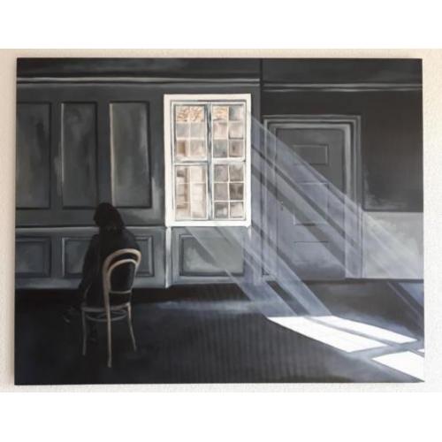 Schilderij olieverf 80x100cm kunst