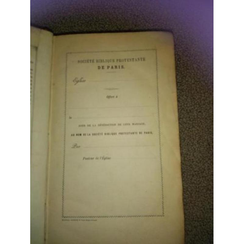 La Sainte Bible edition stéréotype 1858