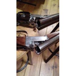2 super mooie side by side hagel geweren kal 12