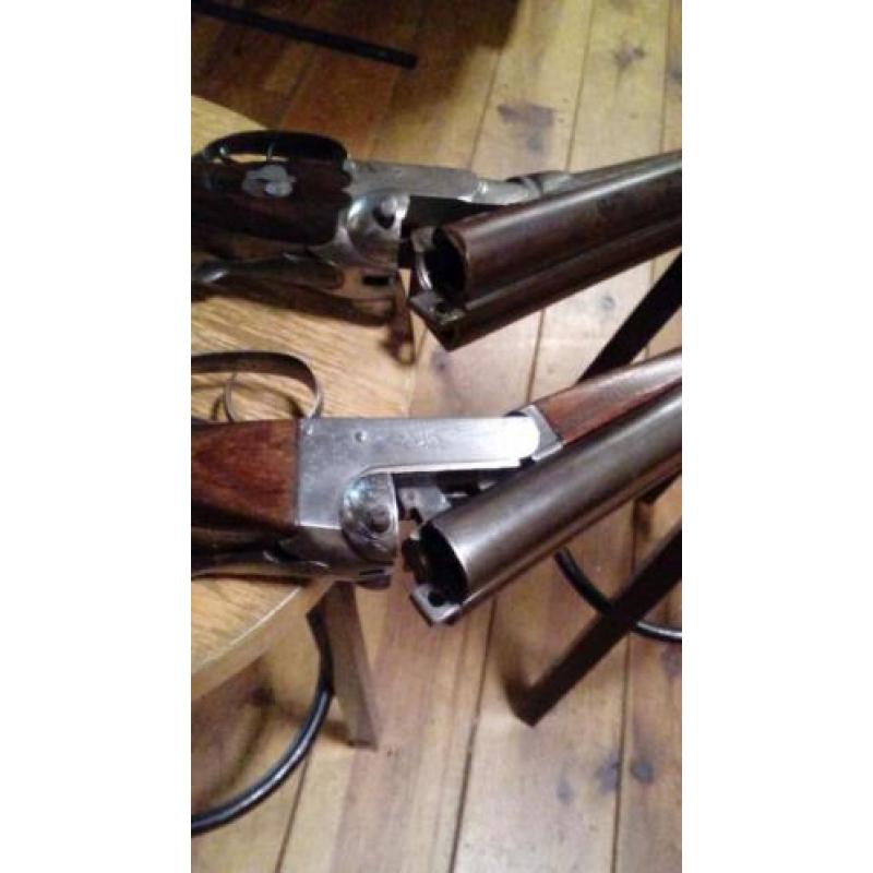 2 super mooie side by side hagel geweren kal 12