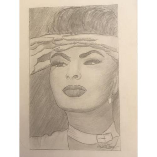 Pop art stijl Warhol/Wesselmann/Lichtenstein/Ramos gesig.