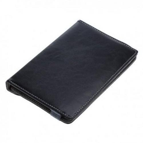 7"Tablet PC Kunstleer Case Bookstyl Klitteband Zwart