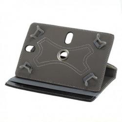 7"Tablet PC Kunstleer Case Bookstyl Klitteband Zwart