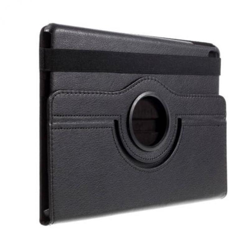 iPad 4 hoes 360 graden roteerbaar PU Leder zwart